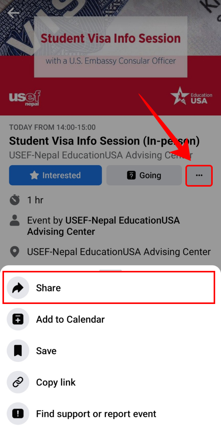 How To Share Events on Facebook?